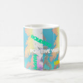 Happy Tropical Vibes Palm Trees Mok Cup (Voorkant rechts)