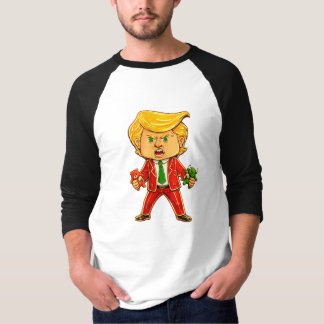 Happy Trump Funny Trump Bull Bear Trump Meme Chibi T-shirt