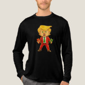 Happy Trump Funny Trump Bull Bear Trump Meme Chibi Tri-Blend Shirt (Voorkant volledig)