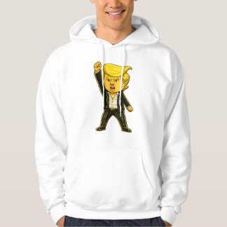 Happy Trump Lapel Meme Fight Fight Angry Trump Pop Hoodie
