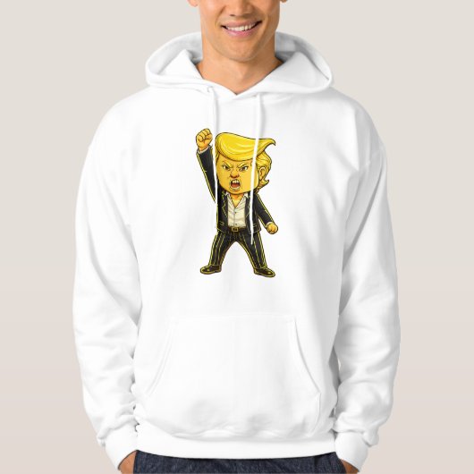 Happy Trump Lapel Meme Fight Fight Angry Trump Pop Hoodie (Voorkant)