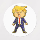 Happy Trump Lapel Pin Funny Trump Meme Cartoon Art Labels (Design 1)