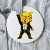 Happy Trump Lapelle Fight Fight Chibi Cartoon Meme Ronde Button 6,0 Cm (In situ)