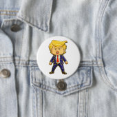 Happy Trump Pin Meme Angry Trump Pop Art Ronde Button 7,6 Cm (In situ)