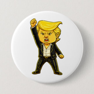 Happy Trump Pin Meme Fight Fight Angry Trump Pop Ronde Button 7,6 Cm