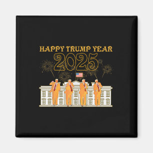 Happy Trump Year Party 2025 Witte Huis nieuwe pres Magneet