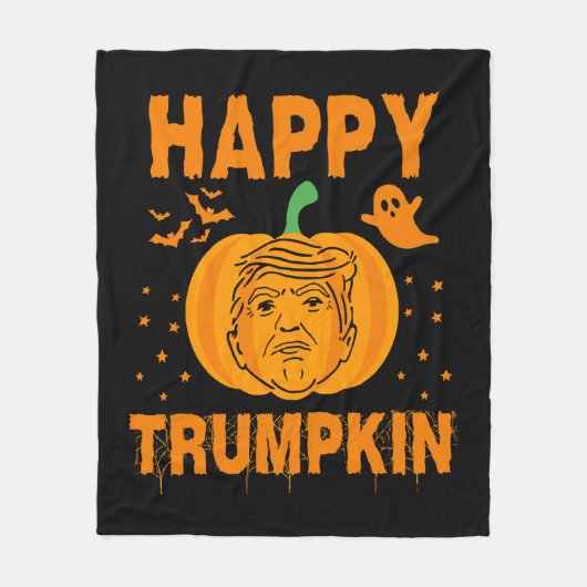 Happy Trumpkin maken Halloween weer geweldig Fleece Deken (Voorkant)