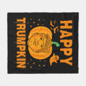 Happy Trumpkin maken Halloween weer geweldig Fleece Deken (Voorkant (Horizontaal))