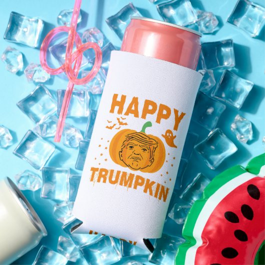 Happy Trumpkin maken Halloween weer geweldig Seltzer Blikjeskoeler (Insitu Zomer)