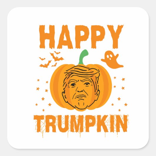 Happy Trumpkin maken Halloween weer geweldig Vierkante Sticker (Voorkant)