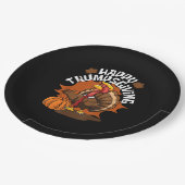 Happy Trumpsgiving Funny Thanksgiving Trumpkin Ver Papieren Bordje (Gekanteld)