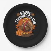 Happy Trumpsgiving Funny Thanksgiving Trumpkin Ver Papieren Bordje (Voorkant)