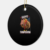 Happy Trumpsgiving Funny Thanksgiving Turkije Trum Keramisch Ornament (Links)