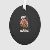 Happy Trumpsgiving Funny Thanksgiving Turkije Trum Ornament (voorkant)