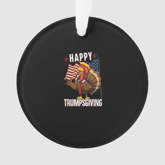 Happy Trumpsgiving Funny Thanksgiving Turkije Trum Ornament (voorkant)