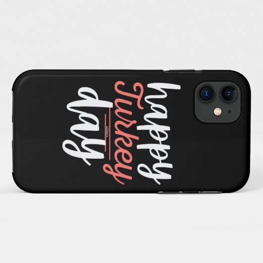 HAPPY TURKEY DAG grappige Thanksgiving kalkoen Case-Mate iPhone Case (Achterkant (horizontaal))