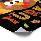 Happy Turkey Day 2024 Herfst Herfst Thanksgiving F Poster (Hoek)