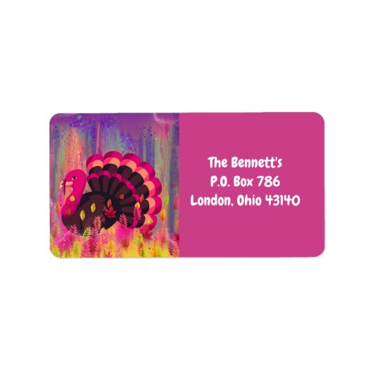 Happy Turkey Day Adresetiketten Etiket (Voorkant)