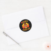 Happy Turkey Day Baby Thanksgiving Toddler Ronde Sticker (Envelop)