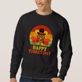 Happy Turkey Day Baby Thanksgiving Toddler Trui (Voorkant)