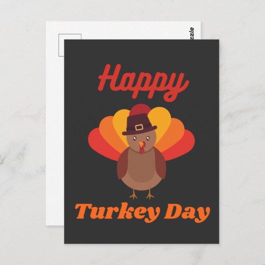 Happy Turkey Day Briefkaart (Voorkant / Achterkant)