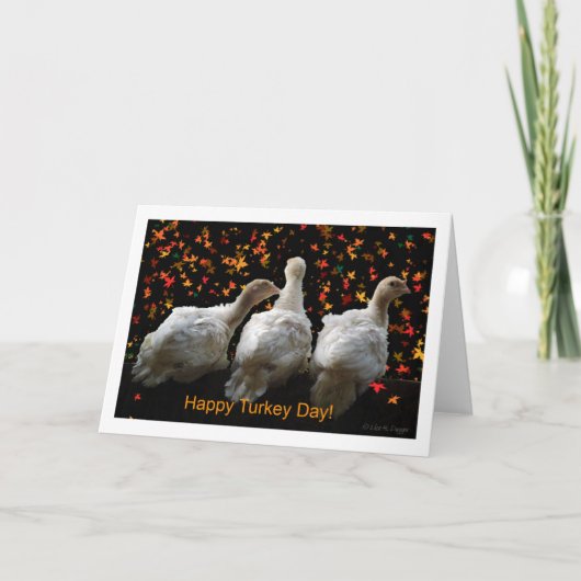 Happy Turkey Day Feestdagen Kaart (Voorkant)