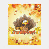 Happy Turkey Day Fleece Deken (Voorkant)