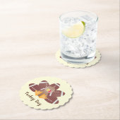 Happy Turkey Day Football Feathers Kartonnen Onderzetters (Insitu)