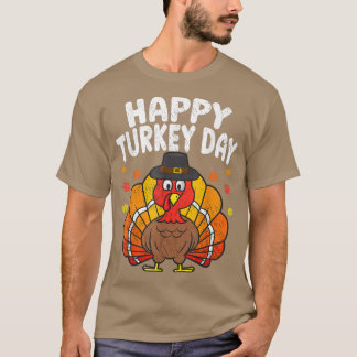 Happy Turkey Day Funny Thanksgiving 2022 herfst Fa T-shirt