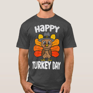 Happy Turkey Day Funny Thanksgiving 2022 herfst Fa T-shirt