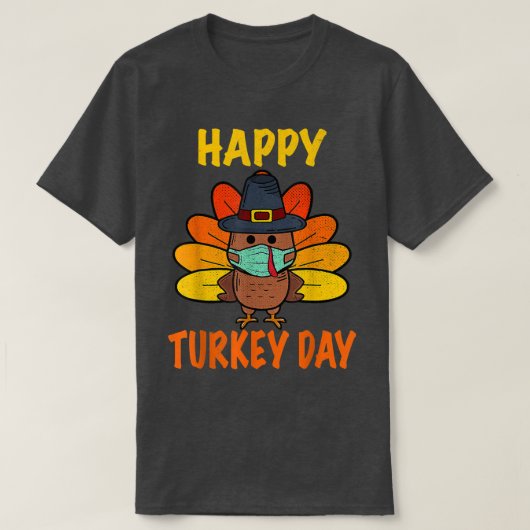 Happy Turkey Day Funny Thanksgiving 2022 herfst Fa T-shirt (Design voorkant)