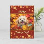 Happy Turkey Day Groeten Kaart (Staand voorkant)