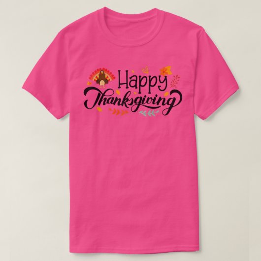 Happy Turkey Day Herfst herfst laat Thanksgiving C T-shirt (Design voorkant)