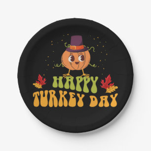 Happy Turkey Day herfst Thanksgiving dag Special Papieren Bordje