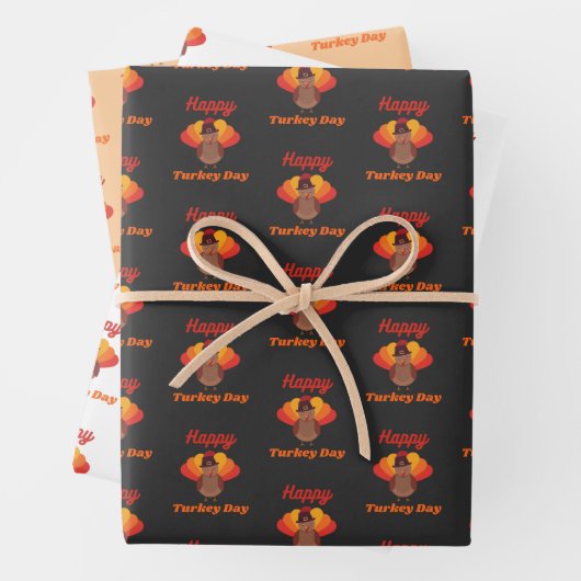 Happy Turkey Day Inpakpapier Vel (In situ)