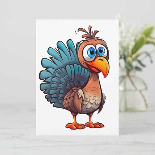 Happy Turkey Day Kaart (Staand voorkant)