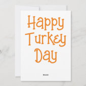Happy Turkey Day Kaart (Achterkant)