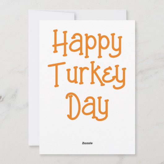 Happy Turkey Day Kaart (Achterkant)
