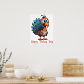 Happy Turkey Day Poster (Keuken)