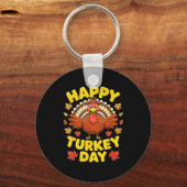 Happy Turkey Day Shirt Men Women Kids Family Thank Sleutelhanger (Voorkant)