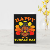 Happy Turkey Day Shirt Schattige Little Pilgrim Th Kaart (Gele Bloem)