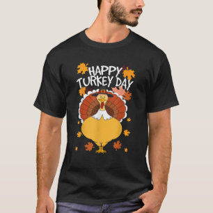 Happy Turkey Day Shirt Thanksgiving Day Holiday Cu