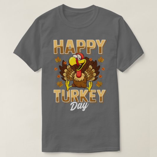 Happy Turkey Day Shirt Thanksgiving Day T-Shirt Ho (Design voorkant)