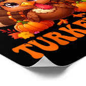 Happy Turkey Day Shirt voor vrouwen Happy Thanksgi Poster (Hoek)