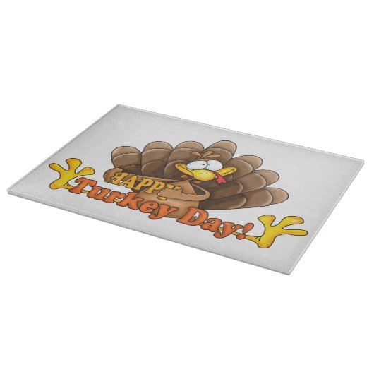 Happy Turkey Day Snijplank (Hoek)