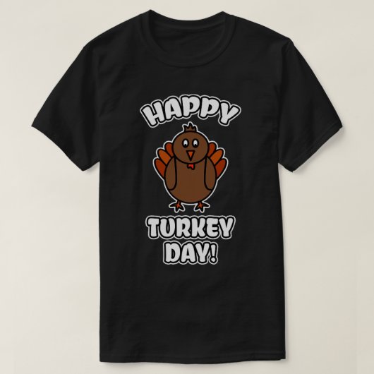 Happy Turkey Day T-shirt (Design voorkant)