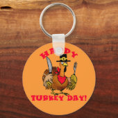 Happy Turkey Day T shirten, Hoodies, Sweats Sleutelhanger (Voorkant)