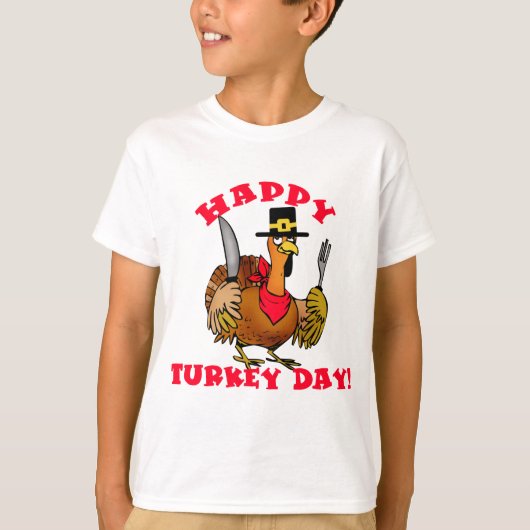 Happy Turkey Day T shirten, Hoodies, Sweats T-shirt (Voorkant)