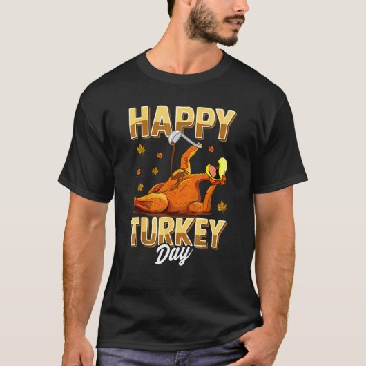 Happy Turkey Day Thanksgiving Day Holiday Costuum T-shirt (Voorkant)