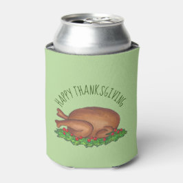 Happy Turkey Day Thanksgiving Dinner Cranberries Blikjeskoeler